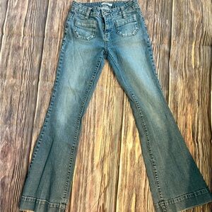 BONGO Women's Classic Blue Wide Leg Jeans